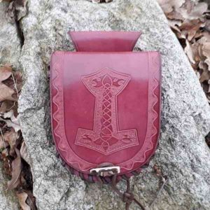 Leather bag 02 Red Thor hammer